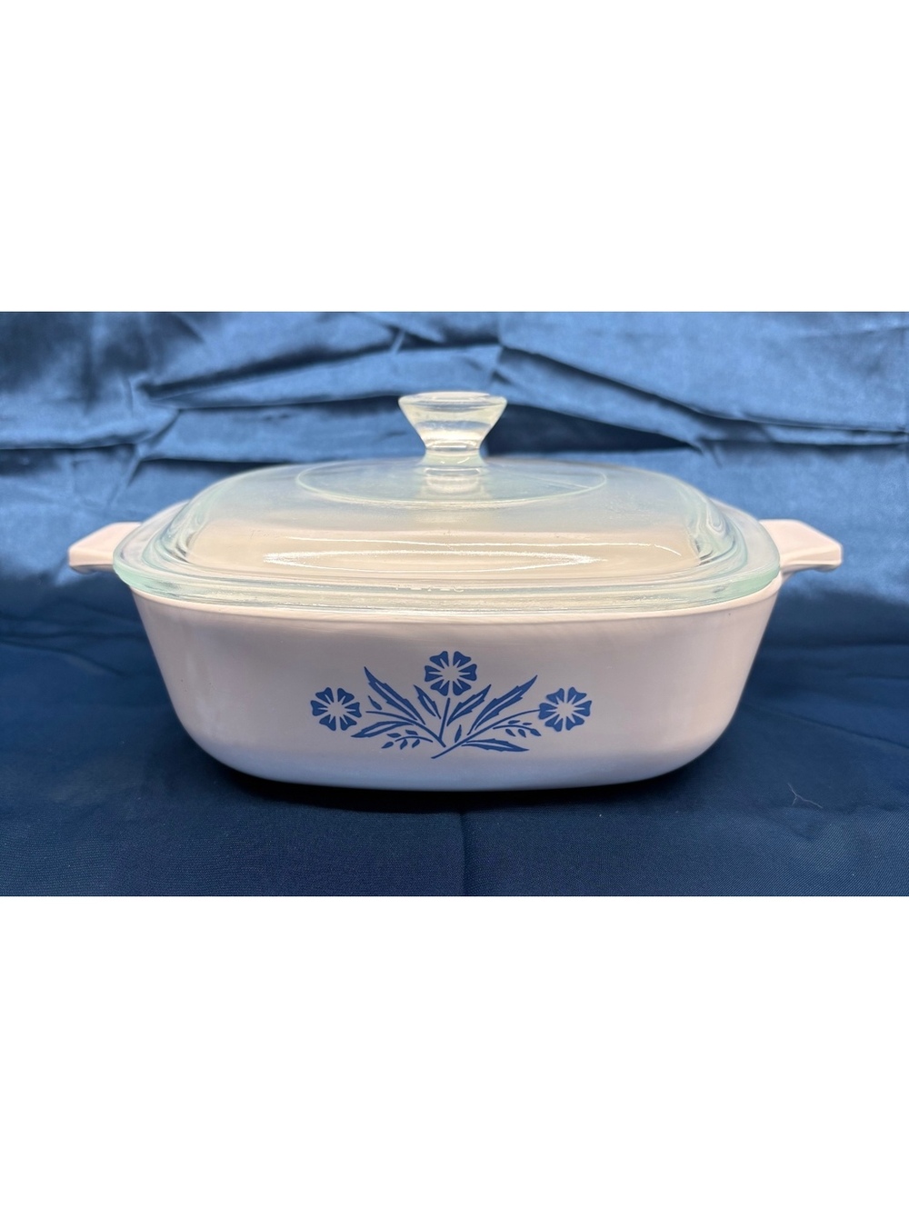 Vintage Corning Ware P-1-B 1 Quart Blue Cornflower Casserole Dish With P-7-C Lid